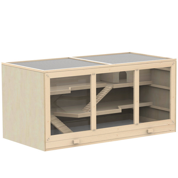 Glass rabbit outlet hutch